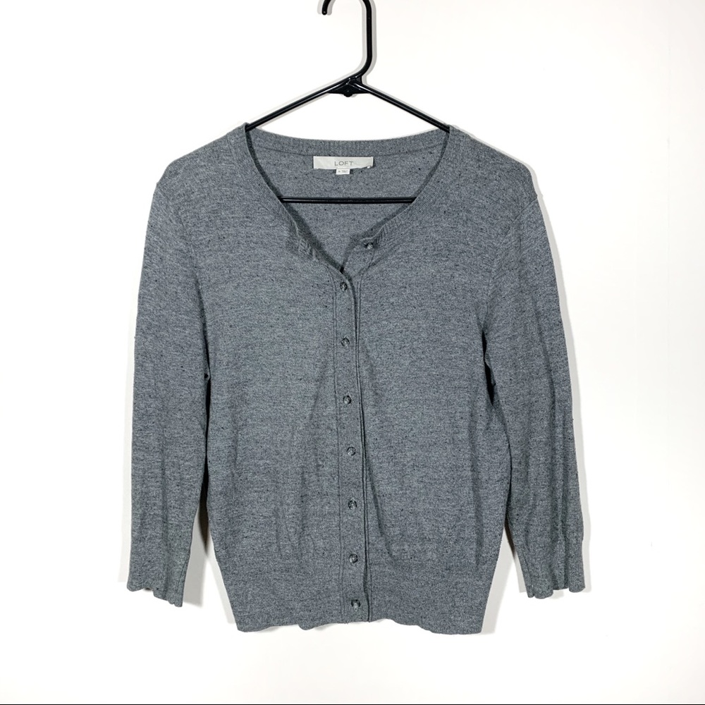 Ann Taylor LOFT Short Button Down Cardigan